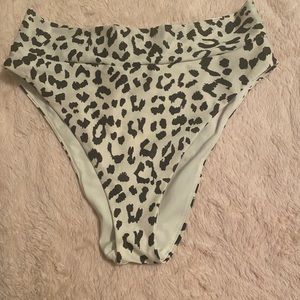 Aerie leopard swim bottoms